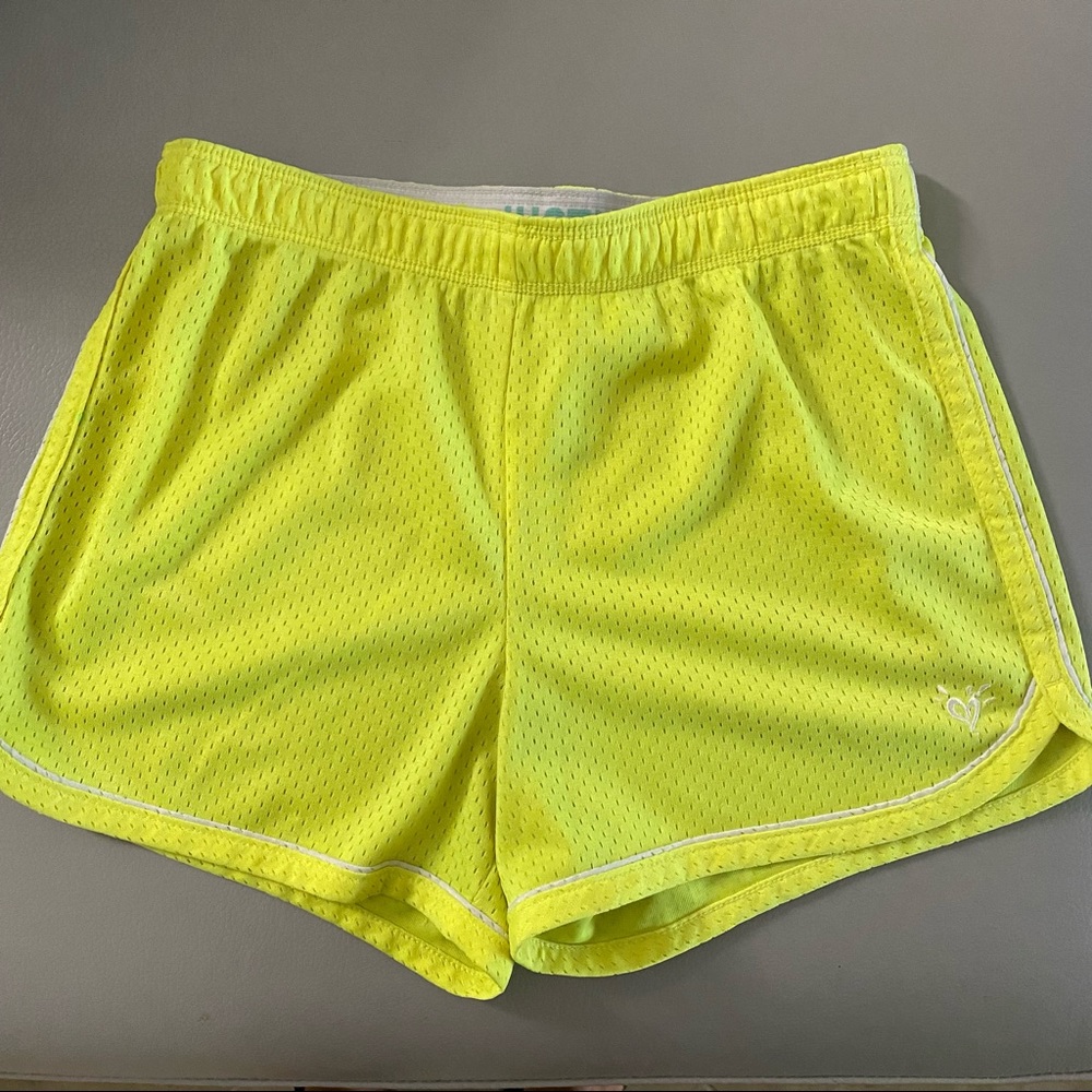 Justice girls active shorts size 12 yellow